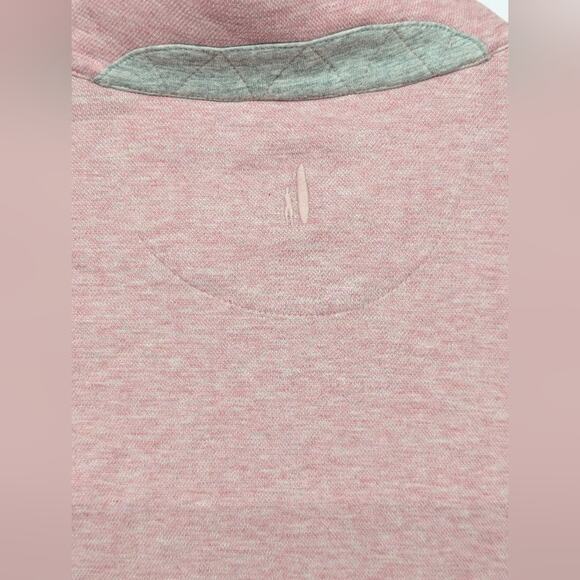 New nwt Johnnie-O Hanks Heathered Quarter Zip Pullover coral light red Small - Picture 7 of 7